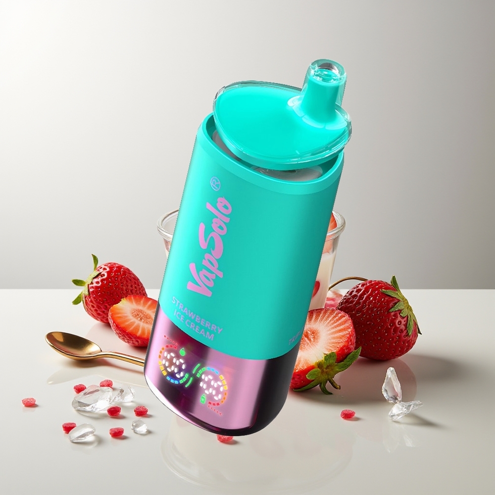 Vapsolo Triple 30000 Puffs Erdbeer-Eiscreme Typ-C 40ml