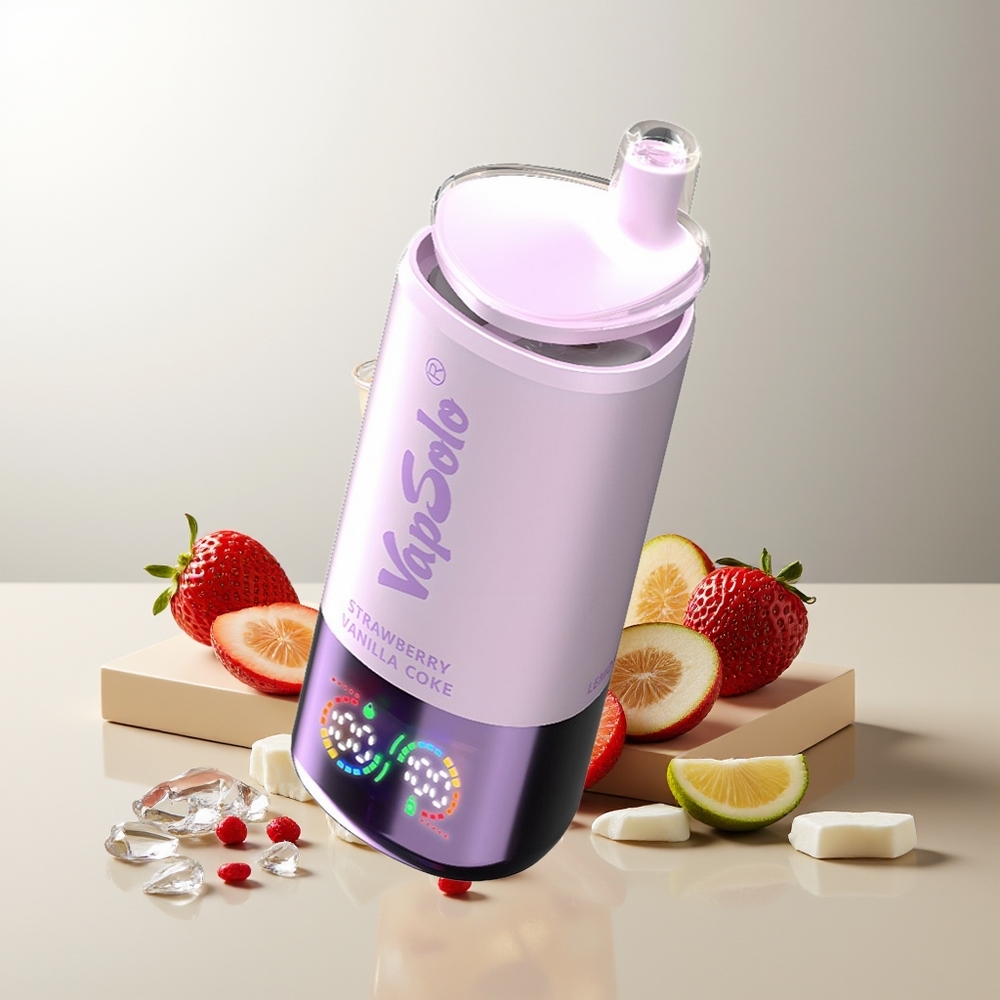 Vapsolo Triple 30000 Puffs Erdbeer Vanille Cola Typ-C 40ml 20mg/50mg 3-Tank