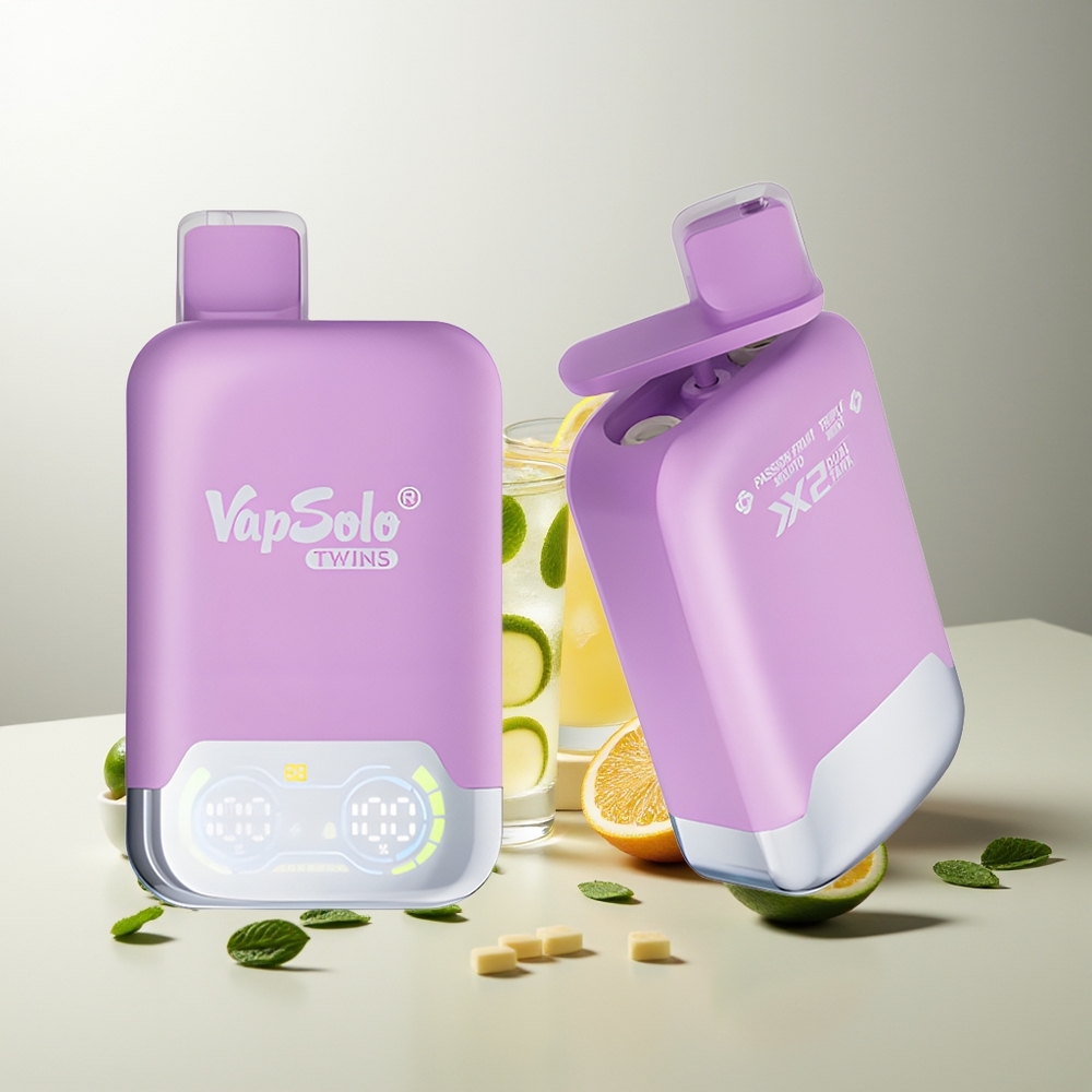 Vapsolo Twins 20000 Puffs Doppelter Minze & Maracuja Mojito Typ-C 40ml 2-Tank