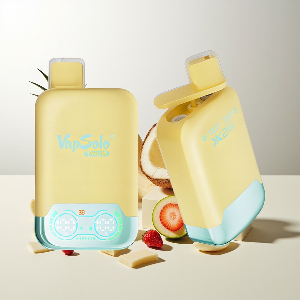 Vapsolo Twins 20000 Züge Ananas Kokos & Erdbeer Banane 40ml 2-Tank Typ-C