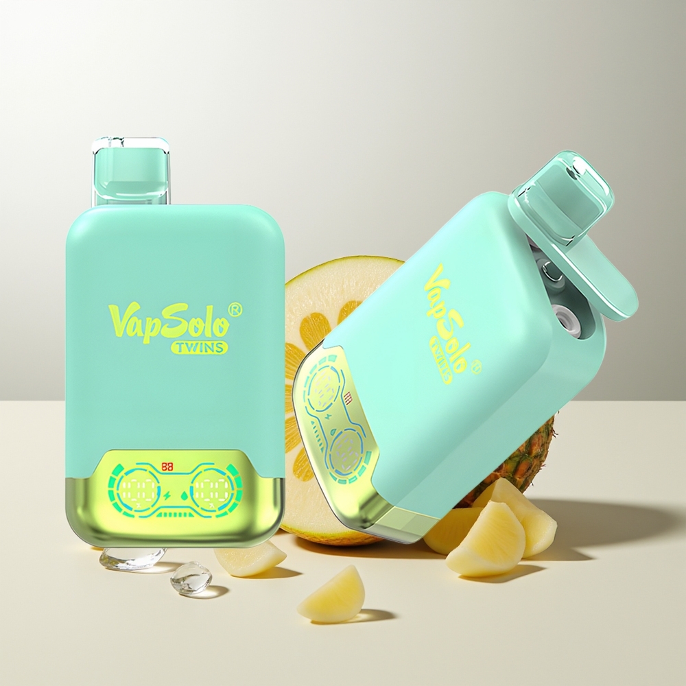 Vapsolo Twins 20000 Züge Dreifach-Melone & Ananas-Kokos Typ-C 40ml 2-Tank