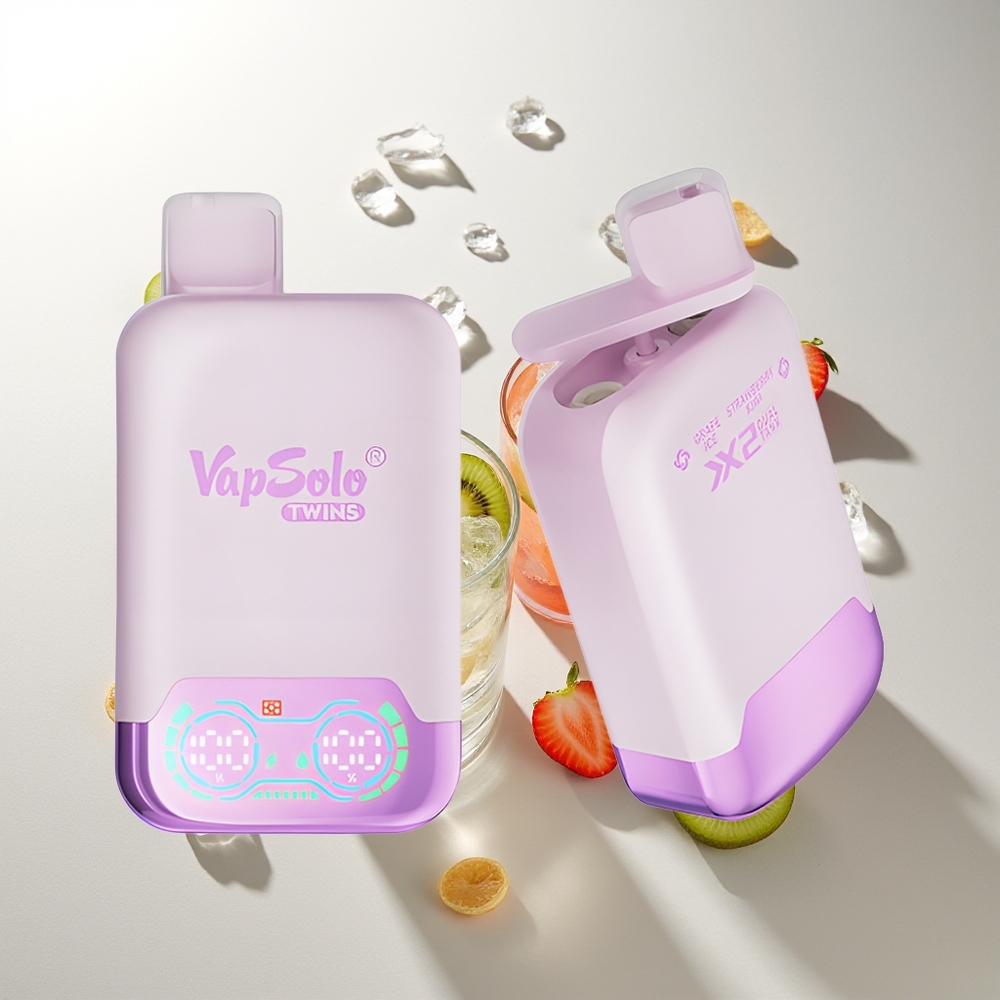 Vapsolo Twins 20000 Züge Traube Eis & Erdbeer Kiwi 40ml Typ-C 20mg/50mg