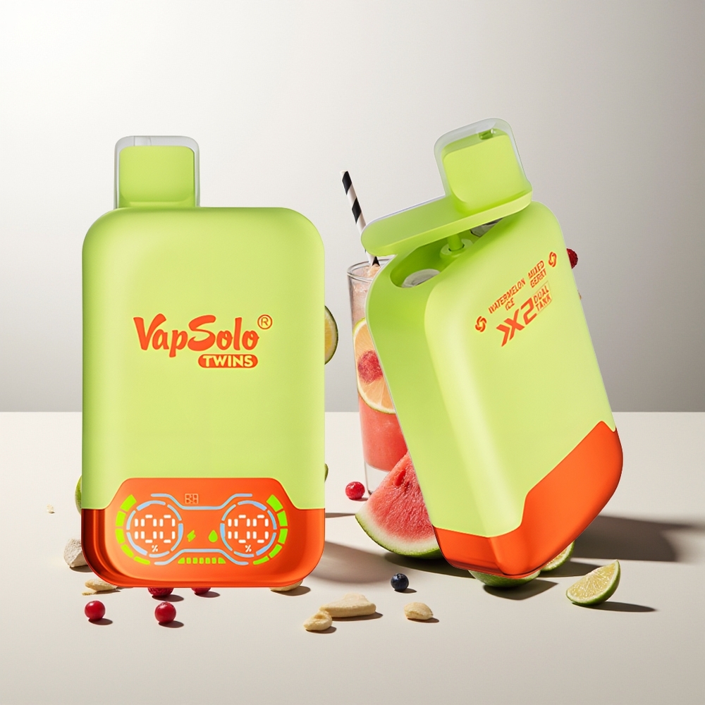 Vapsolo Twins 20000 Züge Wassermelone-Eis & Beeren-Mix 40ml 2-Tank Typ-C