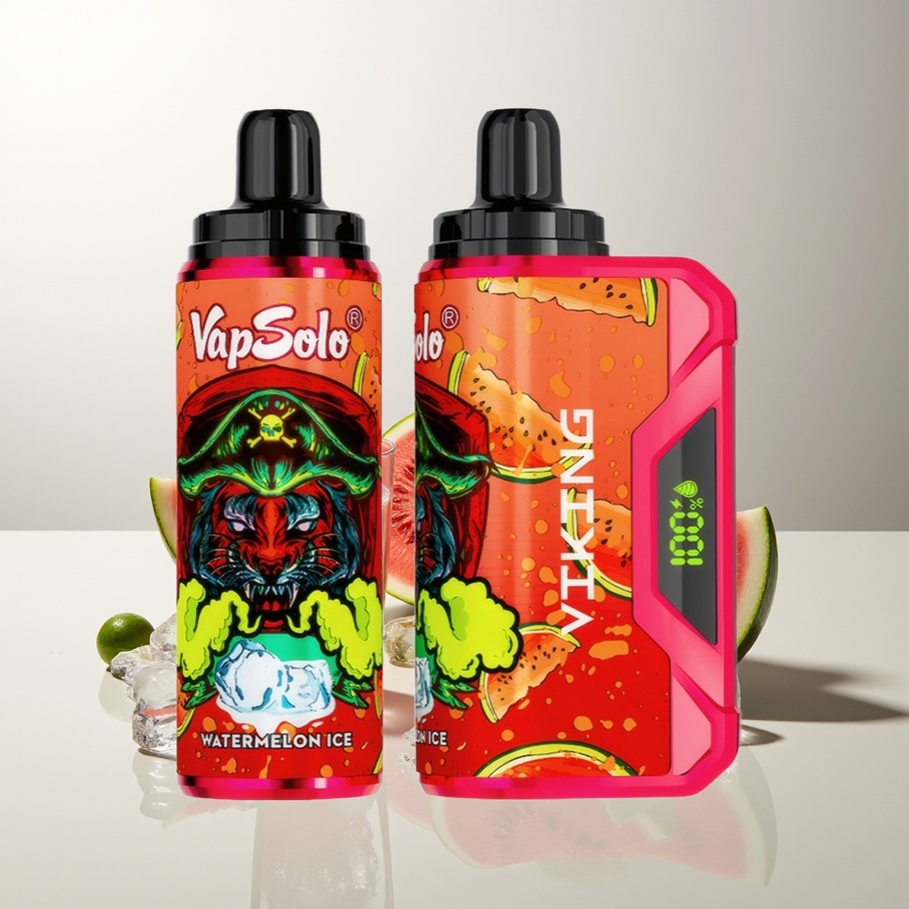 VapSolo VIKING 12000 Puffs Wassermelone Eis Typ-C LED 22ml 20/50 mg/ml