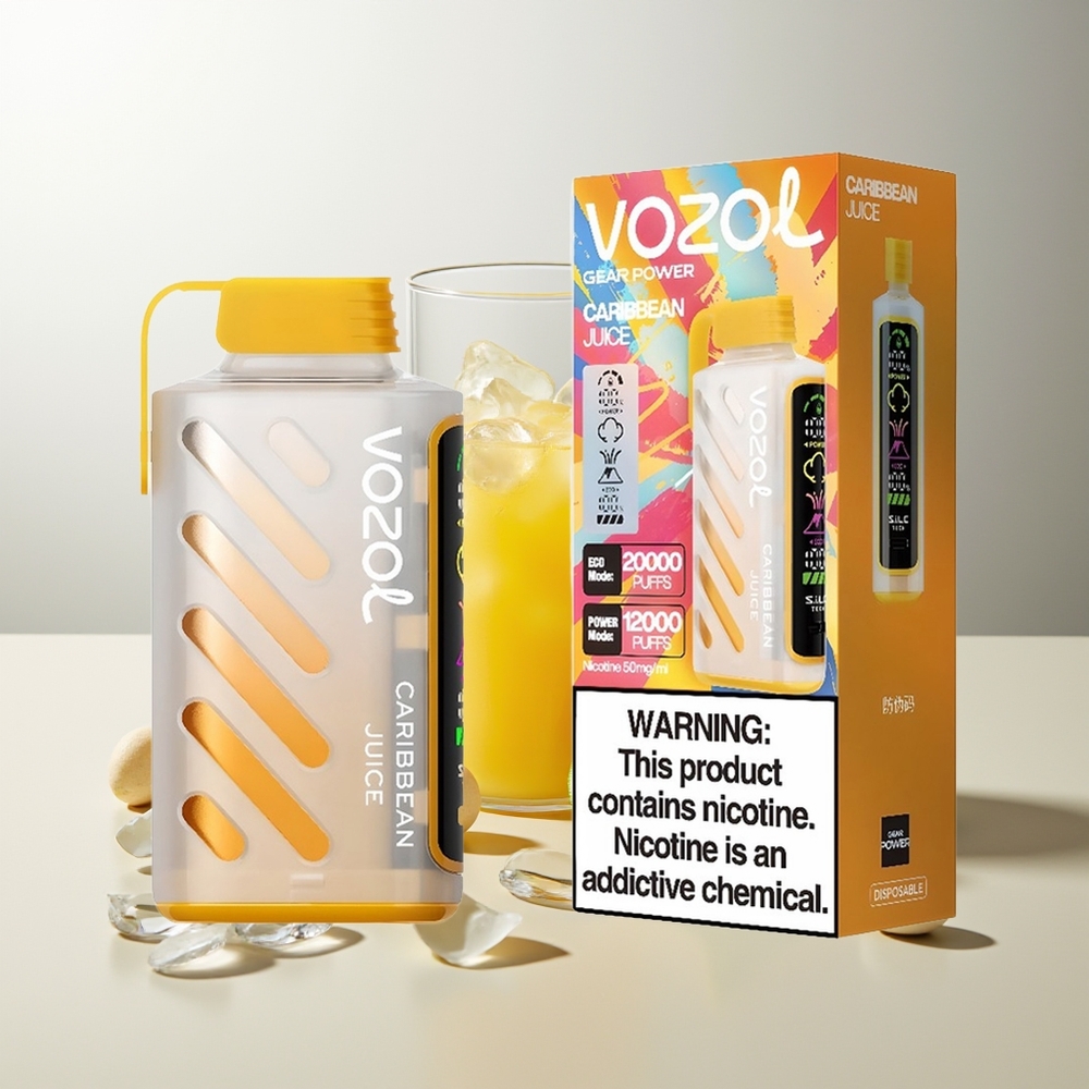 VOZOL Gear Power 20000 Züge Karibischer Saft Dual Mesh Coil 20mL 5%