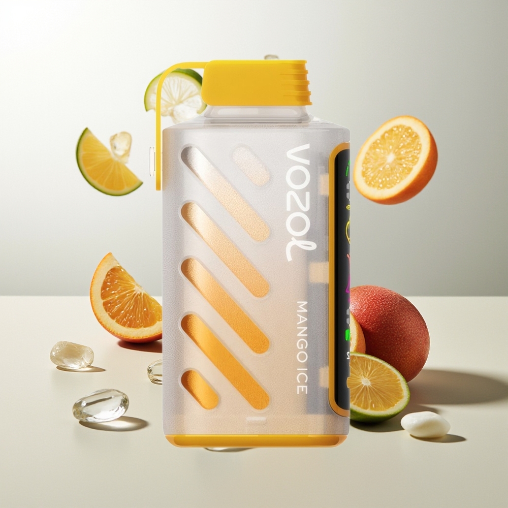VOZOL Gear Power 20000 Züge Mango Eis Dual Mesh Coil Full Screen Display 20mL 5%