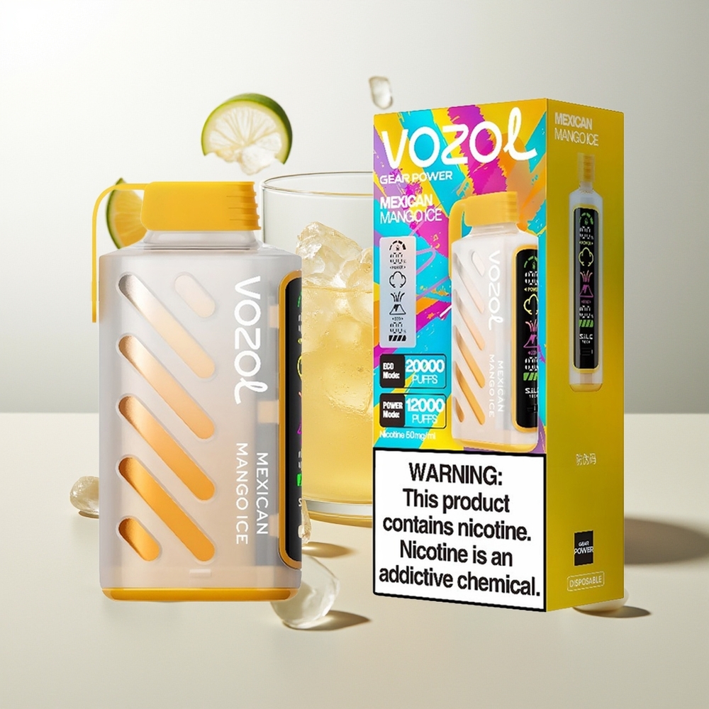 VOZOL Gear Power 20000 Züge Mexikanisches Mango Eis Dual Mesh Coil 20mL 5%