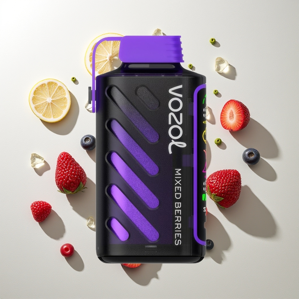 VOZOL Gear Power 20000 Züge Mischbeeren Dual Mesh Coil 20mL 5% Nikotin Vollbildschirm
