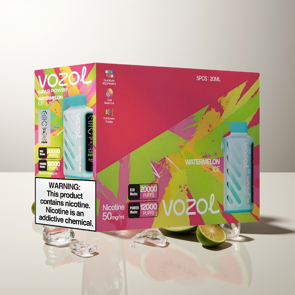 VOZOL Gear Power 20000 Züge Wassermelone Eis Dual Mesh Coil 20mL 5%