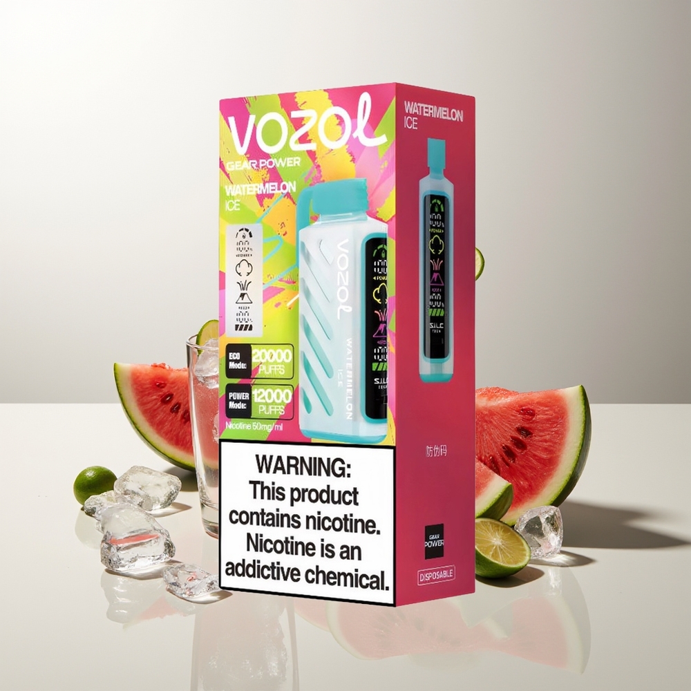 VOZOL Gear Power 20000 Züge Wassermelone Eis Dual Mesh Coil 20mL 5%