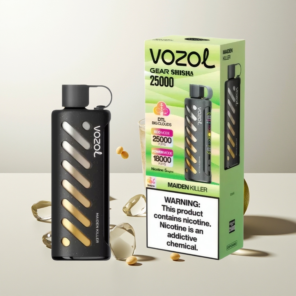 VOZOL Gear Shisha 25000 Züge 30 Leckere Aromen Dual Mesh Dual Modes Maiden Killer