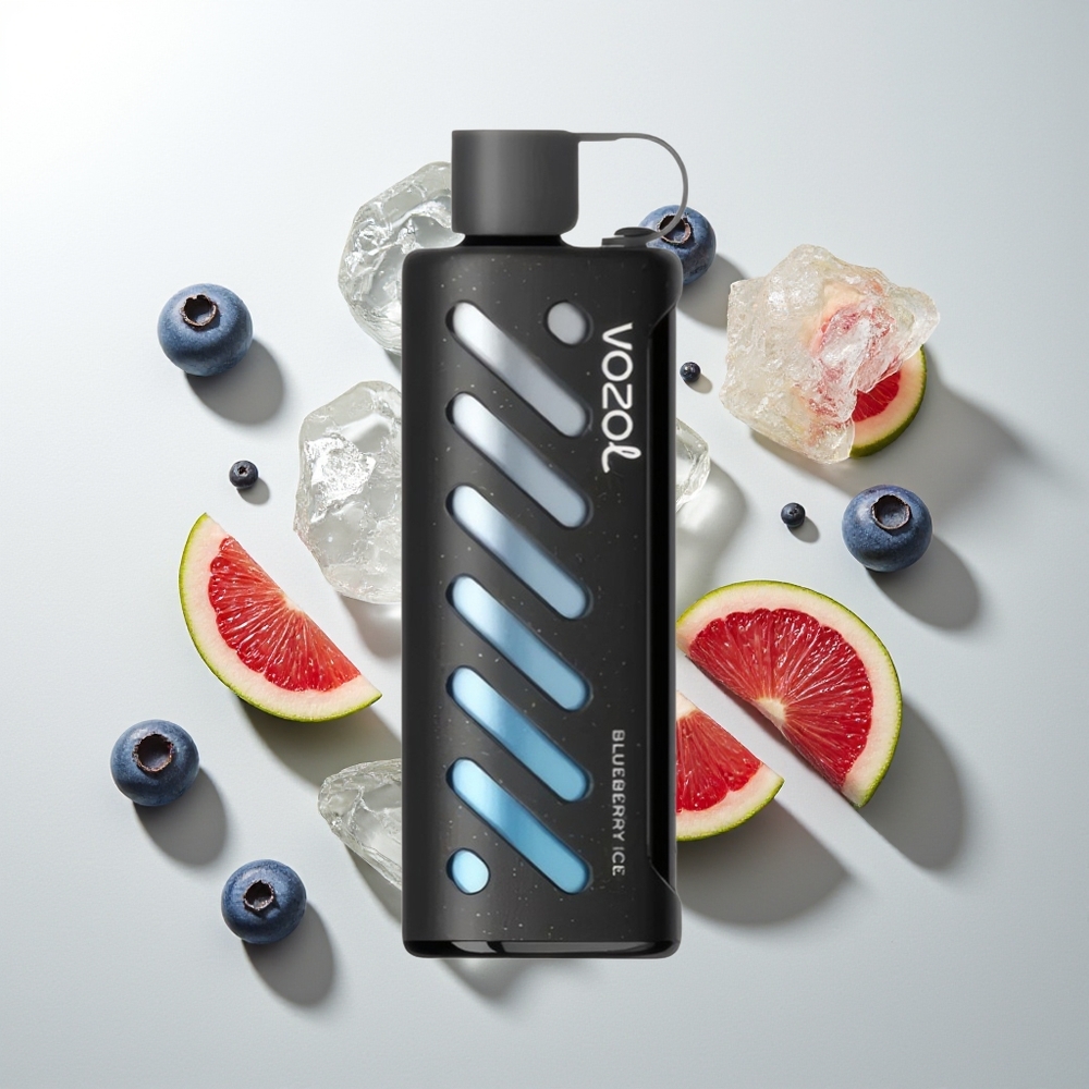 VOZOL Gear Shisha 25000 Züge Blaubeer-Eis Shisha Dual Mesh Dual Modes S.i.L.C Tech 1000mAh 5mg/ml