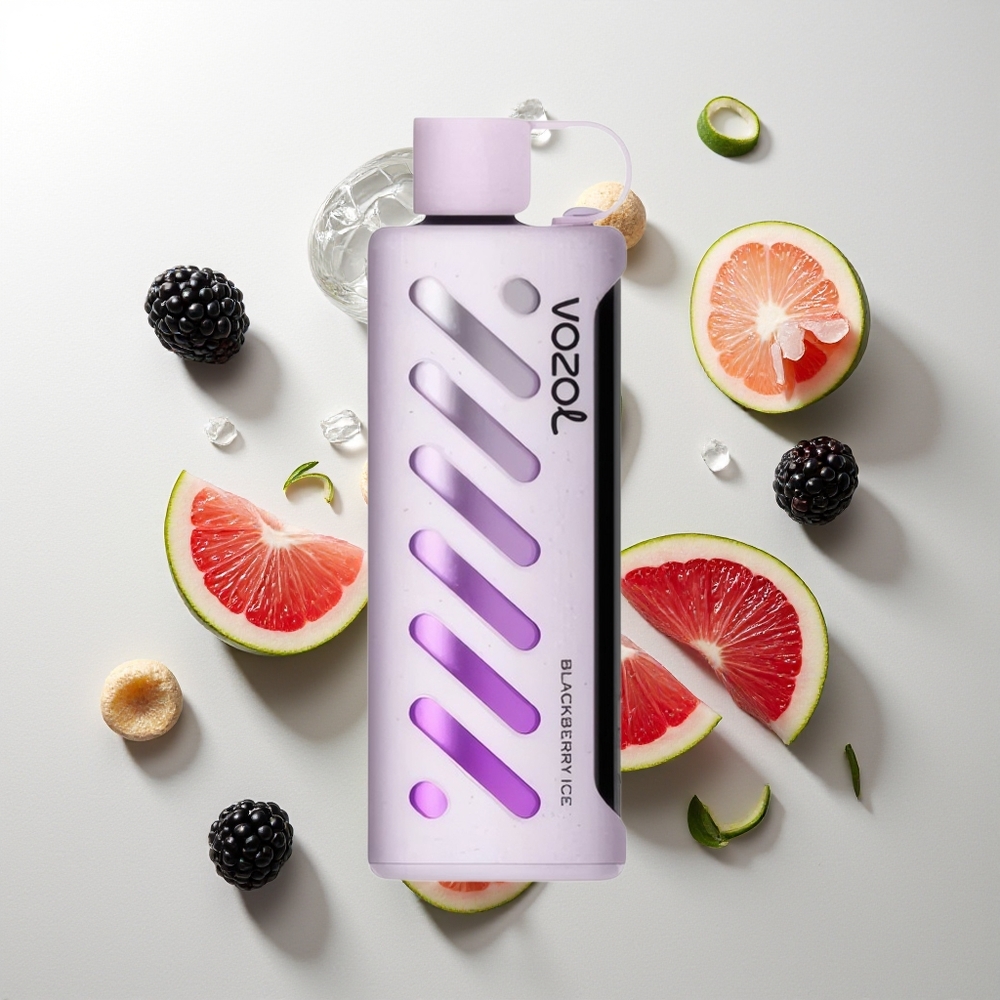 VOZOL Gear Shisha 25000 Züge Brombeer-Eis Dual Mesh Dual Modes S.i.L.C Tech 1000mAh 5mg/ml
