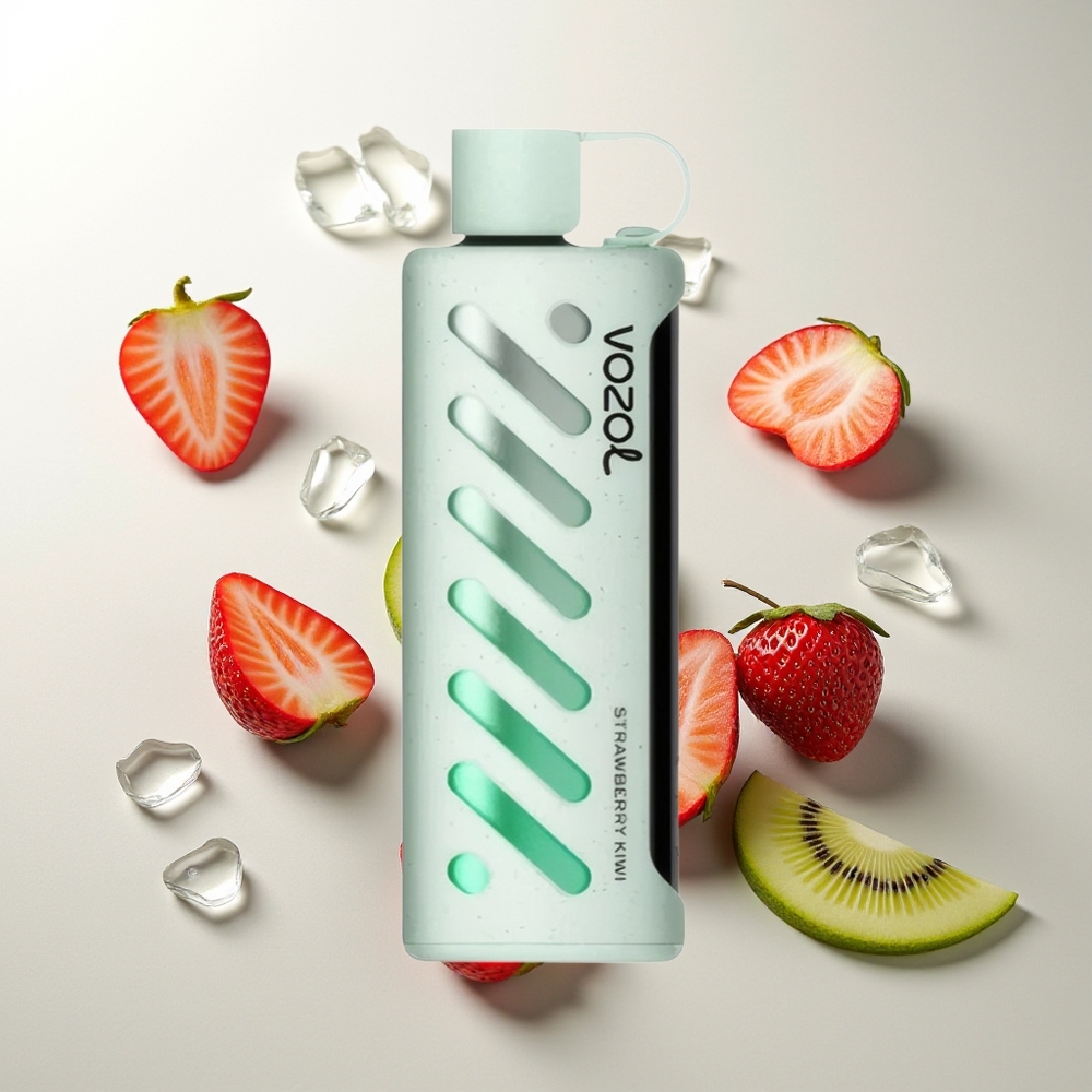 VOZOL Gear Shisha 25000 Züge Erdbeer-Kiwi Shisha Dual Mesh S.i.L.C Tech 1000mAh 5mg/ml