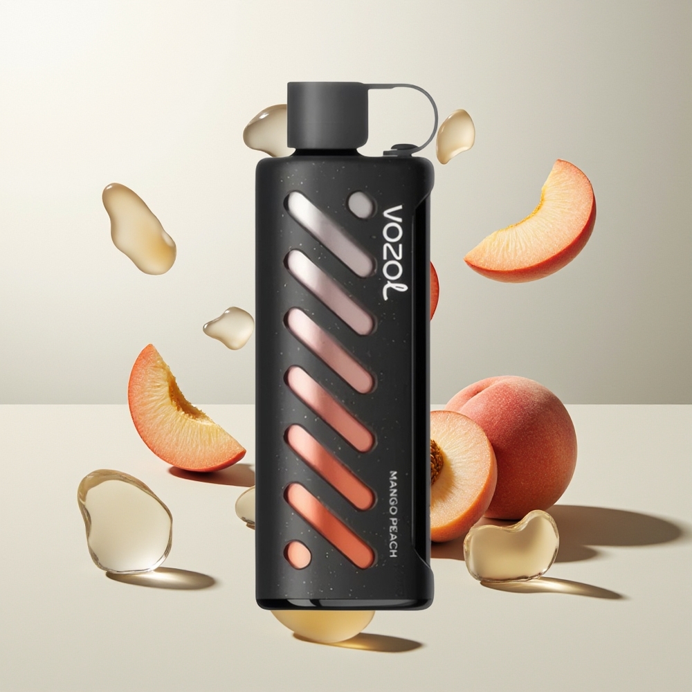 VOZOL Gear Shisha 25000 Züge Mango Pfirsich Shisha Dual Mesh 1000mAh 5mg/ml S.i.L.C Tech