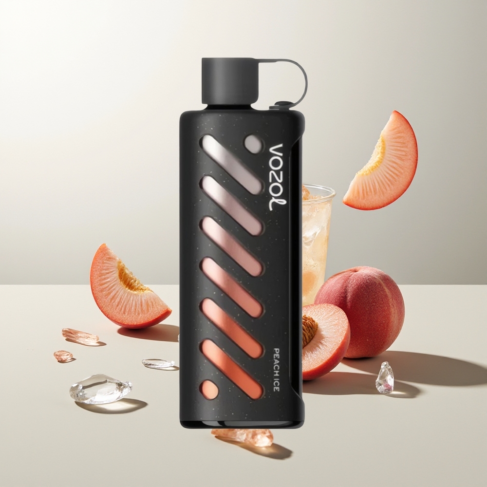 VOZOL Gear Shisha 25000 Züge Pfirsich-Eis Shisha Dual Mesh Dual Modes 1000mAh 5mg/ml S.i.L.C Tech