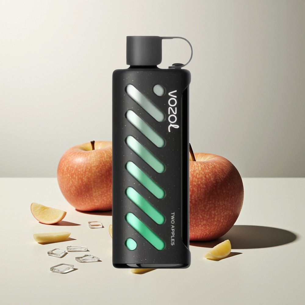 VOZOL Gear Shisha 25000 Züge Zwei Äpfel Shisha S.i.L.C Tech Dual Mesh 1000mAh 5mg/ml