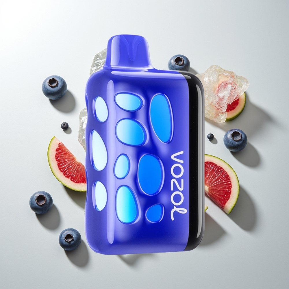 VOZOL RAVE 40000 20/50mg/ml Blaubeere-Eis 270° Vibrant Glow 1000mAh Beat-Synced Party Mode Eclipse Vaping