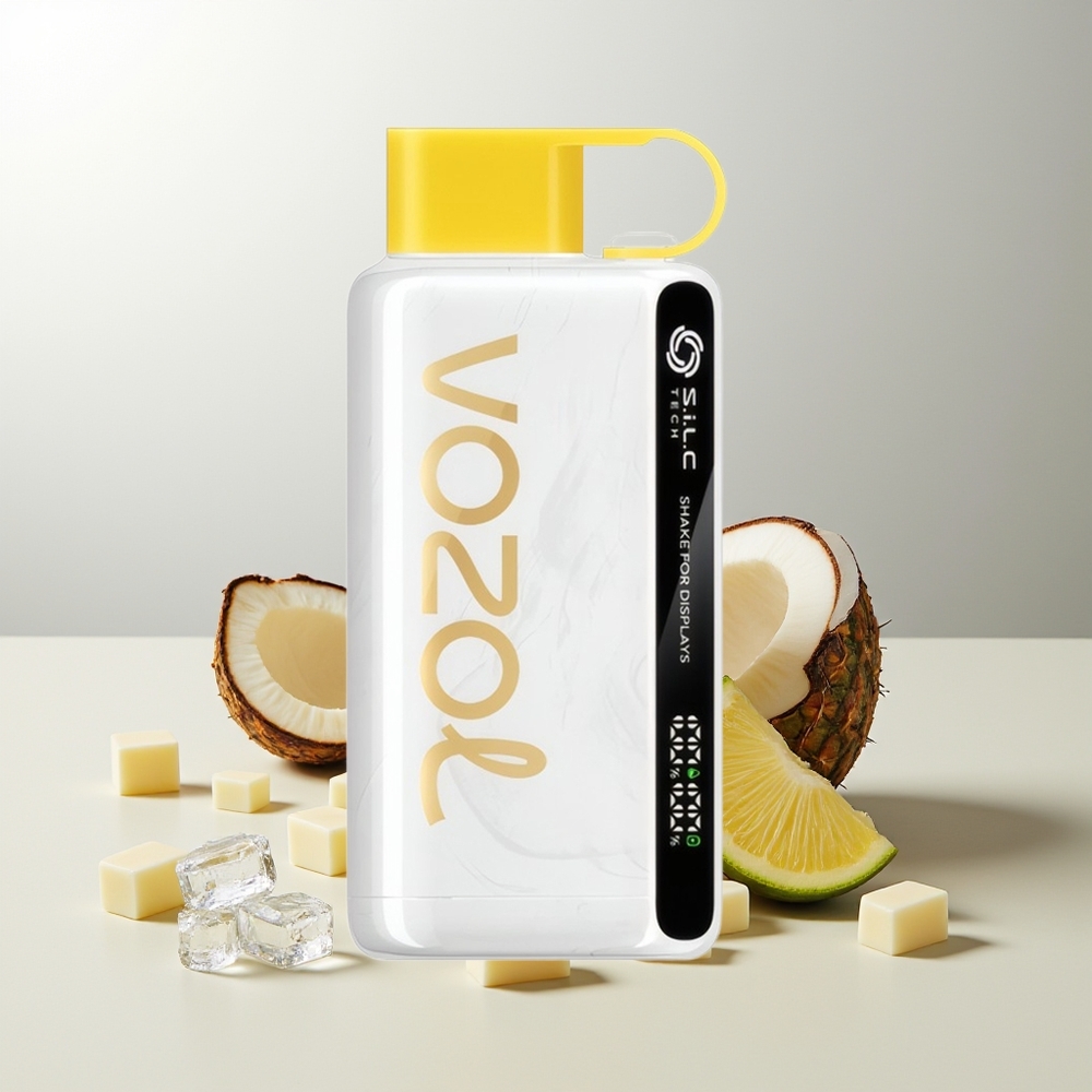 VOZOL STAR 9000/12000 Ananas-Kokos-Eis wiederverwendbarer Kunststoff 650mAh 30% schnellere Aufladung
