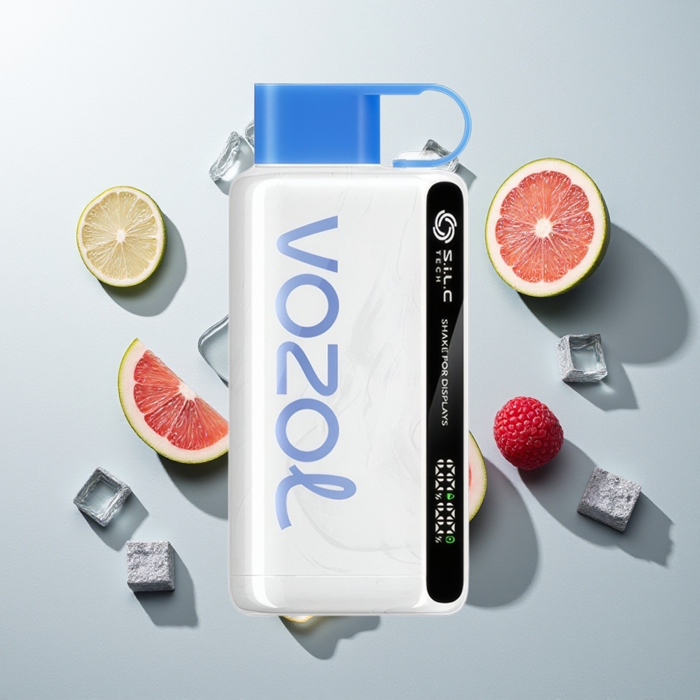 VOZOL STAR 9000/12000 Blau-Rahm-Eis mit S.i.L.C TECH, Mundstück-Schutz und 650mAh Akku