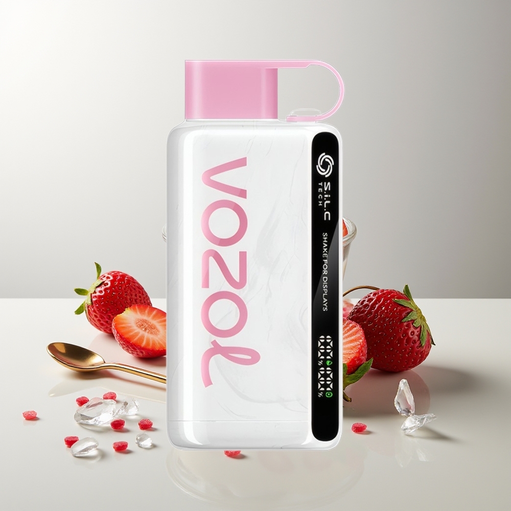 VOZOL STAR 9000/12000 Erdbeer-Eis mit S.i.L.C TECH, 650mAh Battery, 30% schnellerem Laden und Mundstück-Schutz
