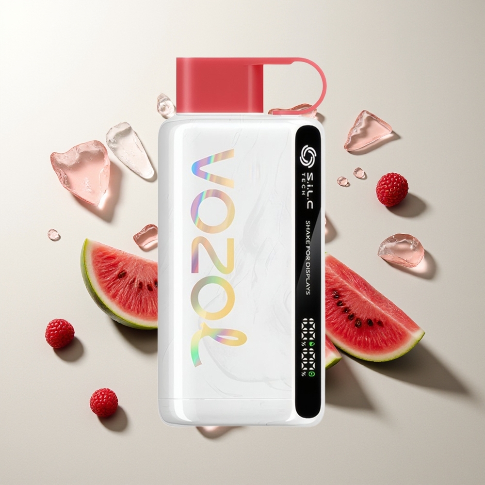 VOZOL STAR 9000/12000 Himbeere Wassermelone mit S.i.L.C TECH, 650mAh Akku und recyceltem Kunststoff