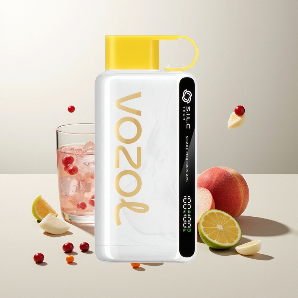 VOZOL STAR 9000/12000 Kirsch Pfirsich Limonade Shake-Anzeige S.i.L.C TECH