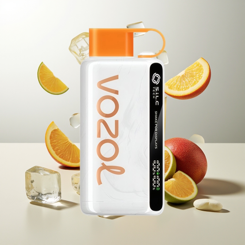 VOZOL STAR 9000/12000 Mexikanische Mango Eis Shake Display S.i.L.C TECH Schnellladung 650mAh