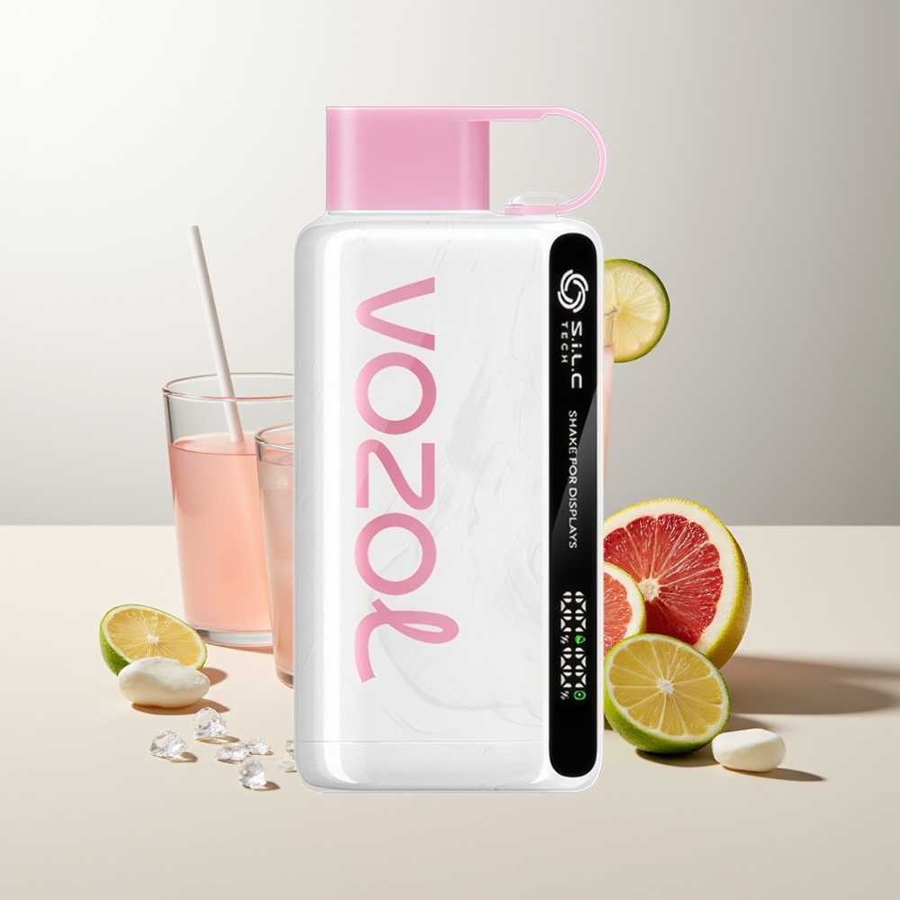 VOZOL STAR 9000/12000 Pink Zitronenlimonade mit Shake-Display, S.i.L.C TECH, Mundstückschutz