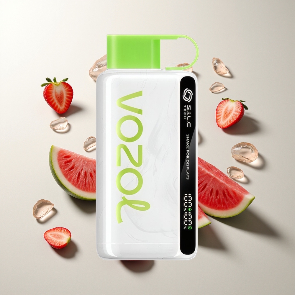 VOZOL STAR 9000/12000 Puffs Erdbeer-Wassermelone S.i.L.C TECH 650mAh Recycelter Kunststoff