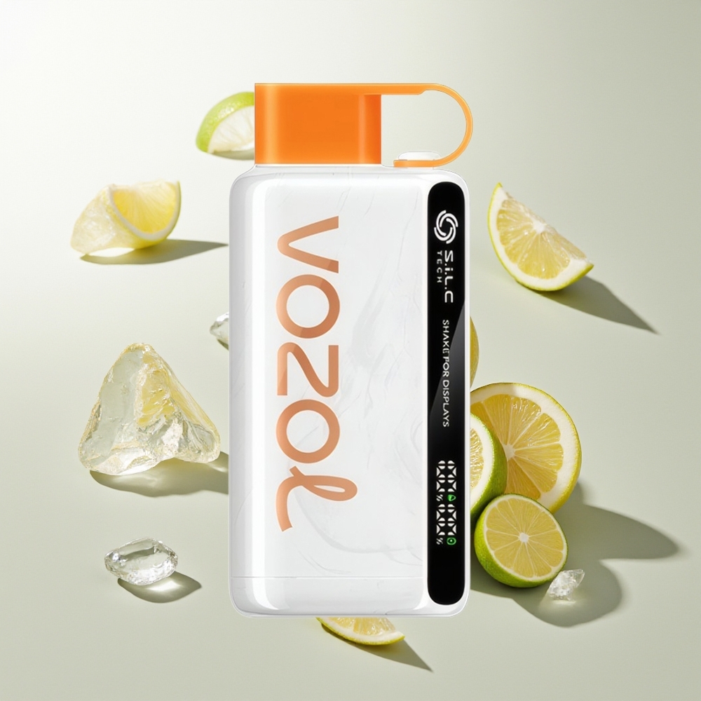 VOZOL STAR 9000/12000 Zitrone Limette mit S.i.L.C TECH, 650mAh Akku und Mundstückschutz