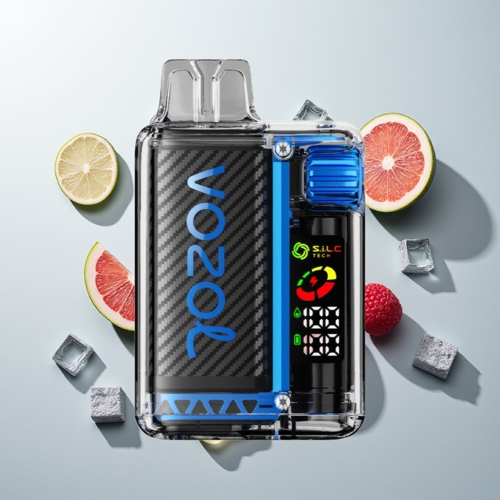 VOZOL Vista 20000 Züge Blaue Himbeere Eis Recycelbares OLED-Dual-Mesh-Watt-Einstellung