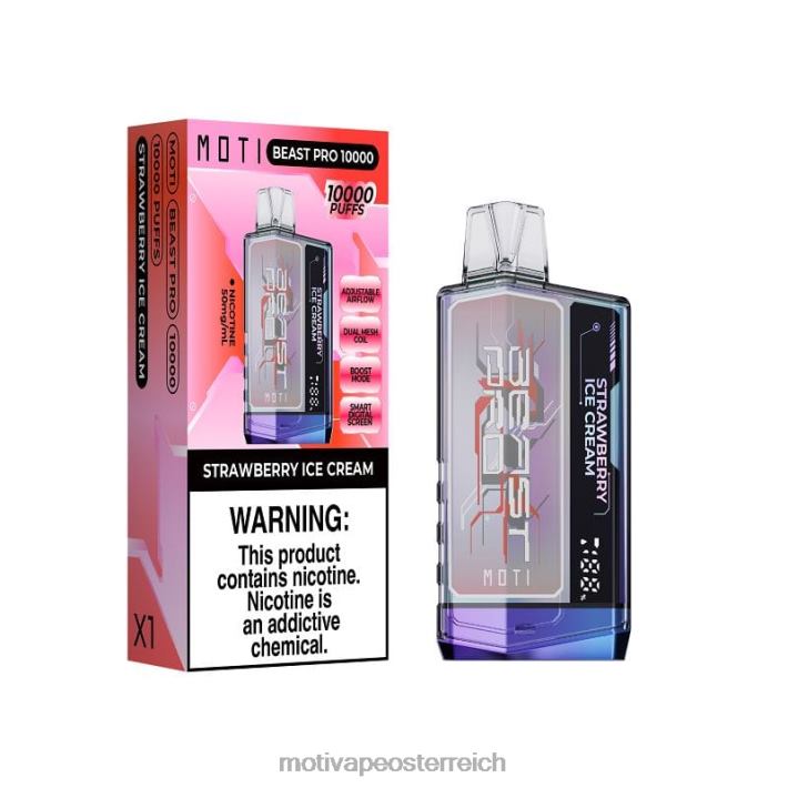 MOTI Beast Pro Einweg-Vaporizer (5 %, 10.000 Züge) Erdbeereis TN2TZ50 MOTI Vape Review