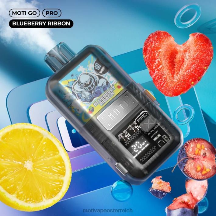 MOTI Go Pro Einweg-Vaporizer (5 %, 12.000 Züge) Blaubeerband TN2TZ14 MOTI Piin Kaufen