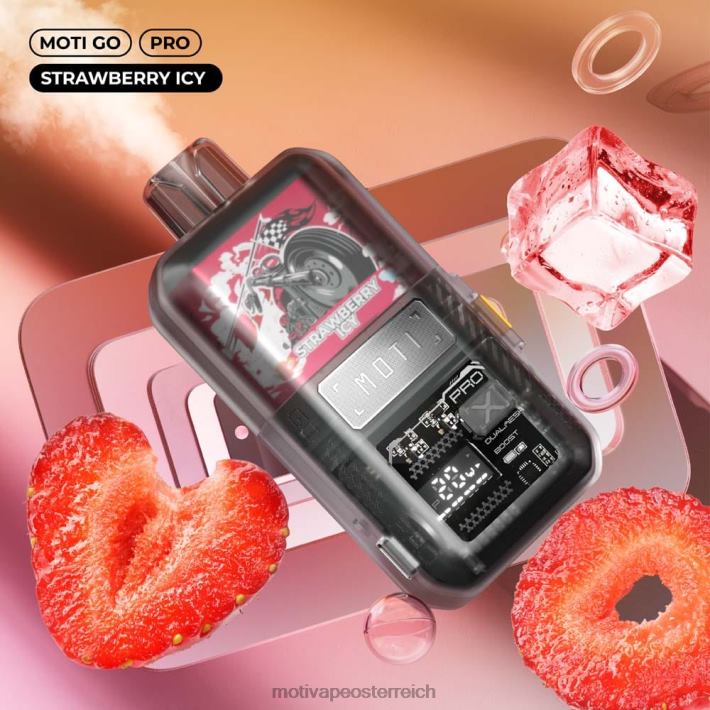 MOTI Go Pro Einweg-Vaporizer (5 %, 12.000 Züge) Erdbeereis TN2TZ22 MOTI Vape Wien