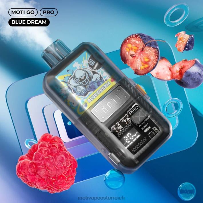MOTI Go Pro Einweg-Vaporizer (5 %, 12.000 Züge) blauer Traum TN2TZ13 MOTI Kaufen Österreich