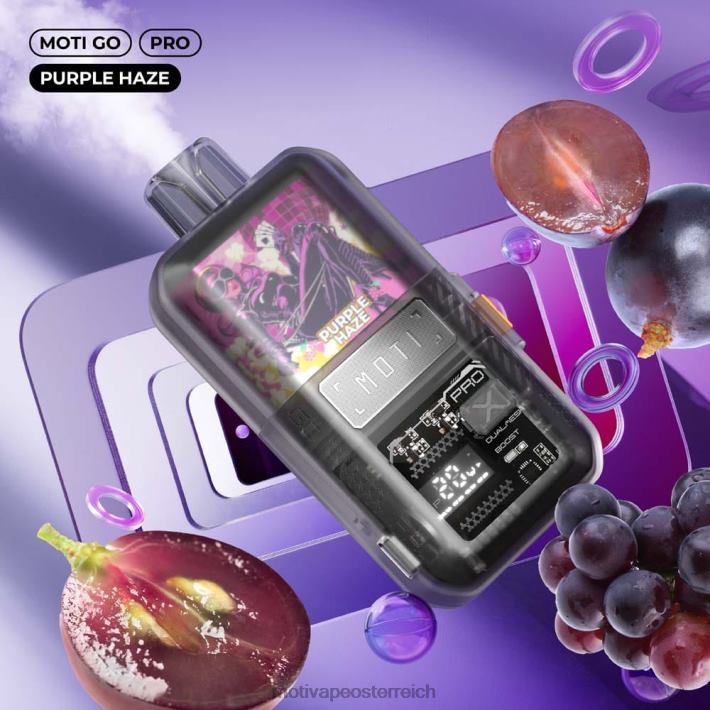 MOTI Go Pro Einweg-Vaporizer (5 %, 12.000 Züge) lila Nebel TN2TZ19 MOTI Vape Disposable
