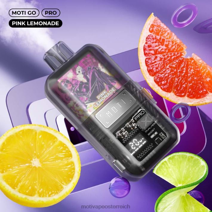 MOTI Go Pro Einweg-Vaporizer (5 %, 12.000 Züge) pinke Limonade TN2TZ18 MOTI Vape Pop Österreich