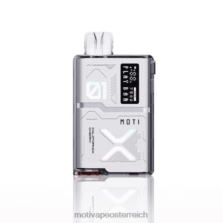 MOTI Play Bar 7500 Einweg-Vaporizer (5 %, 7500 Züge) kalifornische Kirsche TN2TZ61 MOTI Vape Österreich