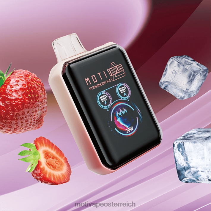 MOTI Triplus 20.000 Einweg-Vaporizer (5 %, 20.000 Züge) Erdbeereis TN2TZ9 MOTI Vape Disposable