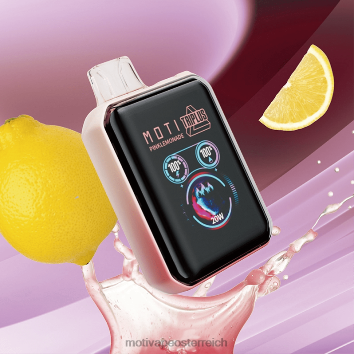 MOTI Triplus 20.000 Einweg-Vaporizer (5 %, 20.000 Züge) pinke Limonade TN2TZ8 MOTI Vape Pop Österreich
