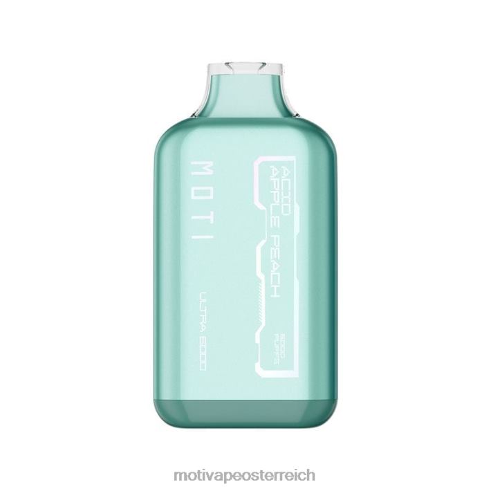 MOTI Ultra Einweg-Vaporizer (5 %, 6000 Züge) grüner Apfelpfirsich TN2TZ31 MOTI Vape Österreich