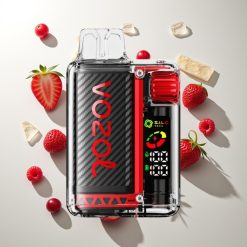 VOZOL Vista 20000 Züge Erdbeere Himbeere Kirsche OLED 650mAh 6-Stufen MCU S.i.L.C Dual Mesh PCR 65% TPD MTL Wiederaufladbar